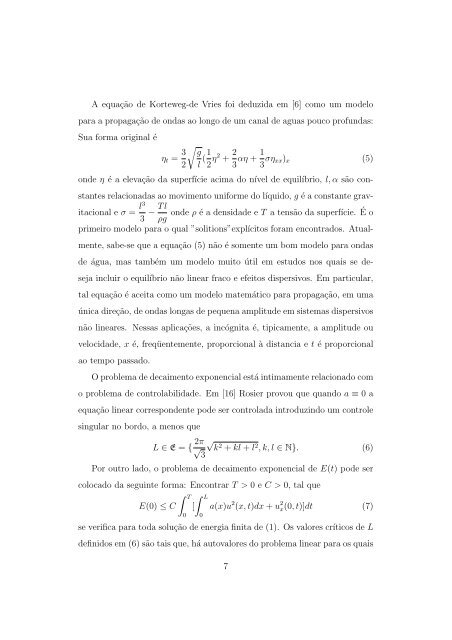 ExistÃªncia, Unicidade e Decaimento Exponencial das SoluÃ§ ... - UFRJ