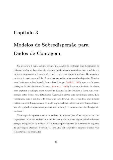 Modelos para Dados de Contagem com Estrutura Temporal