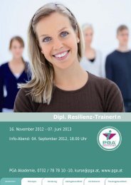 Dipl. Resilienz-TrainerIn - PGA