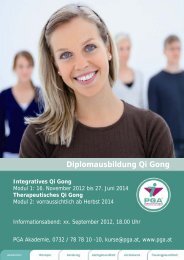 Diplomausbildung Qi Gong - PGA