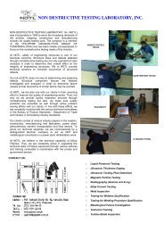 NON DESTRUCTIVE TESTING LABORATORY, Inc - Pgatech.com.ph