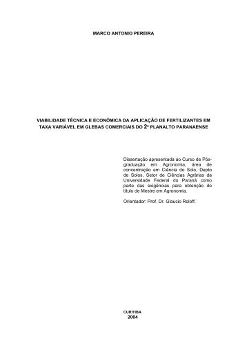 marco antonio pereira - Pgcisolo.agrarias.ufpr.br - Universidade ...