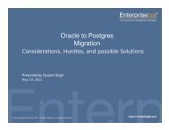 Oracle to Postgres Migration - PGCon