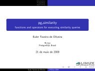 pg_similarity - functions and operators for executing ... - PGCon