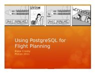 Using PostgreSQL for Flight Planning - PGCon