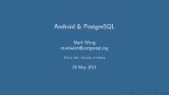 Android & PostgreSQL (application/pdf - 311.5 KB) - PGCon