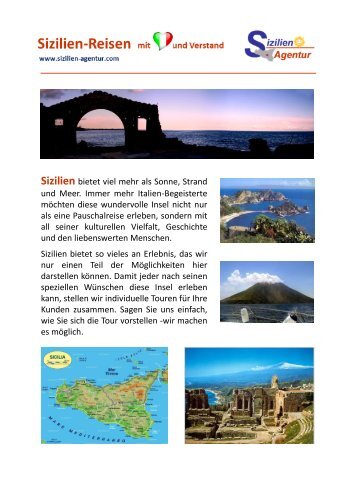 Sizilien- deutsche Reise- Incoming- Agentur