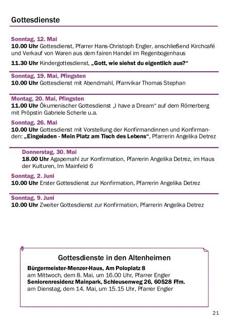 April / Mai 2013 - Paul-Gerhardt-Gemeinde