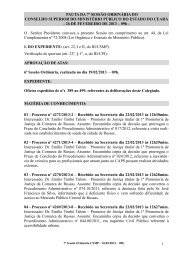 07Âª SessÃ£o OrdinÃ¡ria - MinistÃ©rio PÃºblico do Estado do CearÃ¡