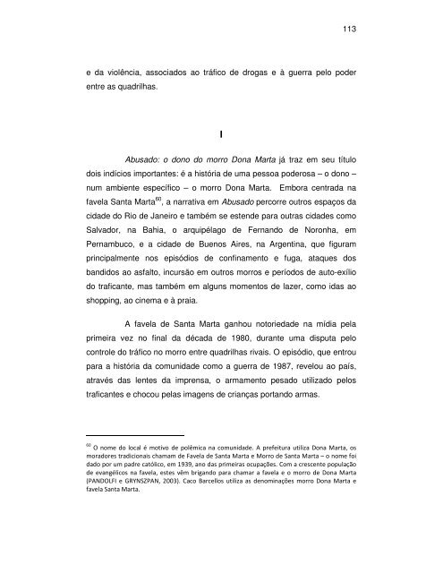 Literatura e Jornalismo: Fato e ficÃ§Ã£o em Abusado e Cidade de Deus