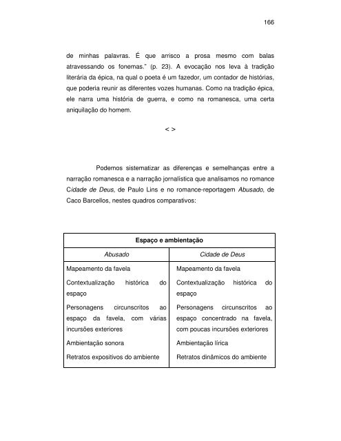 Literatura e Jornalismo: Fato e ficÃ§Ã£o em Abusado e Cidade de Deus