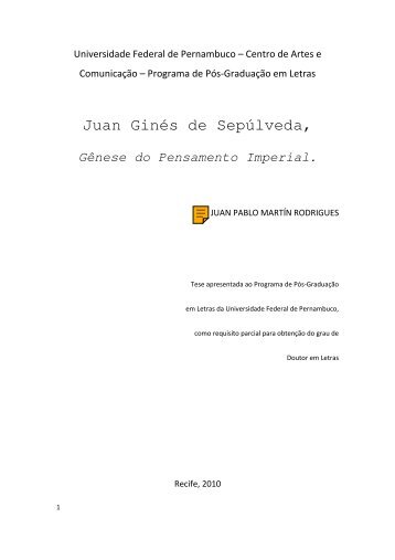 Juan GinÃ©s de SepÃºlveda,