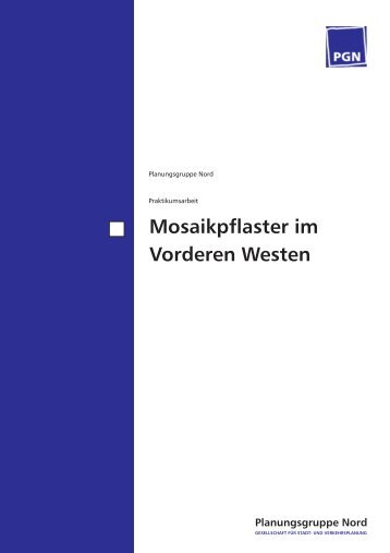 Mosaikpflaster im Vorderen Westen - PGN - Planungsgruppe Nord