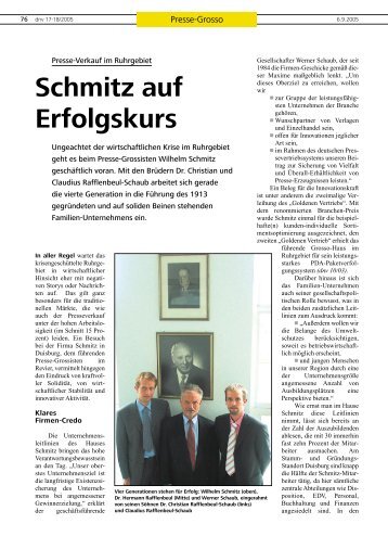 Schmitz auf Erfolgskurs - Presse-Grosso Wilhelm Schmitz GmbH ...