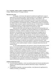 Titulo: Lenguaje, cultura y poder: el anÃ¡lisis de discurso Profesor ...