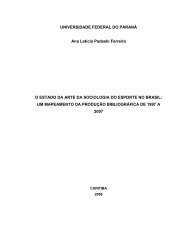 o estado da arte da sociologia do esporte no brasil - Programa de ...