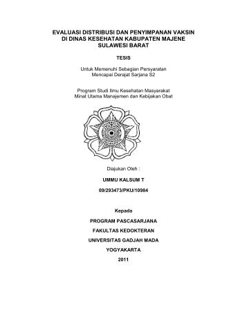 evaluasi distribusi dan penyimpanan vaksin di dinas kesehatan ...