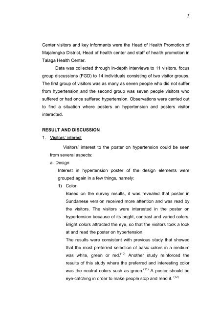 EVALUATION OF HYPERTENSION POSTER ON THE VISITORS OF ...