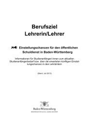 Berufsziel Lehrerin/Lehrer Einstellungschancen für den öffentlichen ...