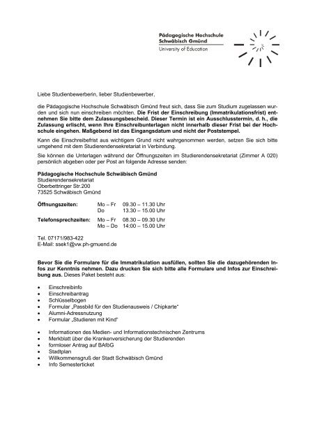 Immatrikulationsantrag Masterstudiengänge SS 2014