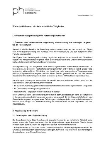 Wirtschaftliche und nichtwirtschaftliche TÃ¤tigkeiten - PÃ¤dagogische ...