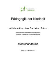 Modulhandbuch - Pädagogische Hochschule Karlsruhe