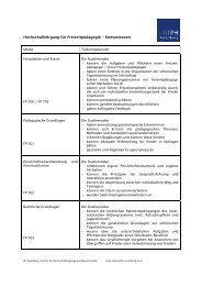 Hochschullehrgang fÃ¼r FreizeitpÃ¤dagogik â Kompetenzen