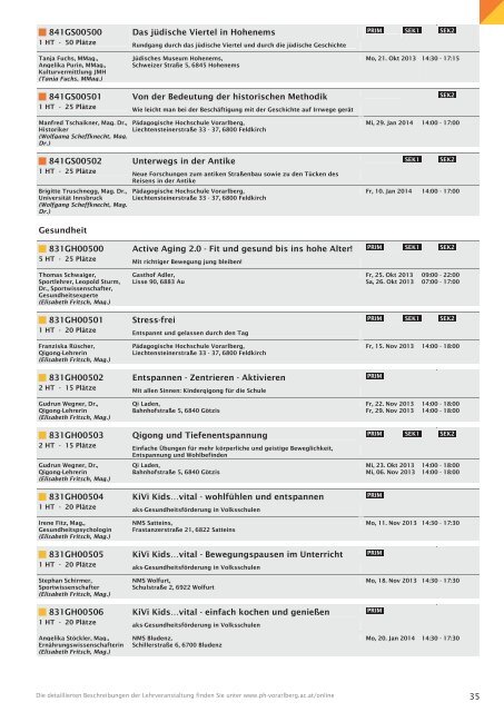 WS 2013-14 Beta 7.indd - Pädagogische Hochschule Vorarlberg