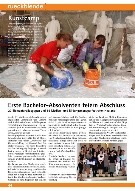 Ausgabe 2, Oktober 2010 - Pädagogische Hochschule Weingarten