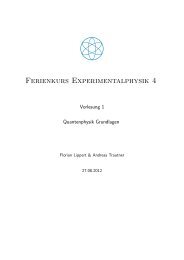 Ferienkurs Experimentalphysik 4 - Vorlesung 1