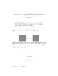 ROTATIONS AND THE MOMENT OF INERTIA TENSOR 1. Rotation ...