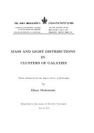 Mass and Light distributions in Clusters of Galaxies - Henry A ...
