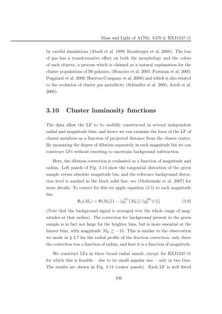 Mass and Light distributions in Clusters of Galaxies - Henry A ...