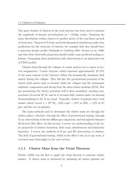 Mass and Light distributions in Clusters of Galaxies - Henry A ...