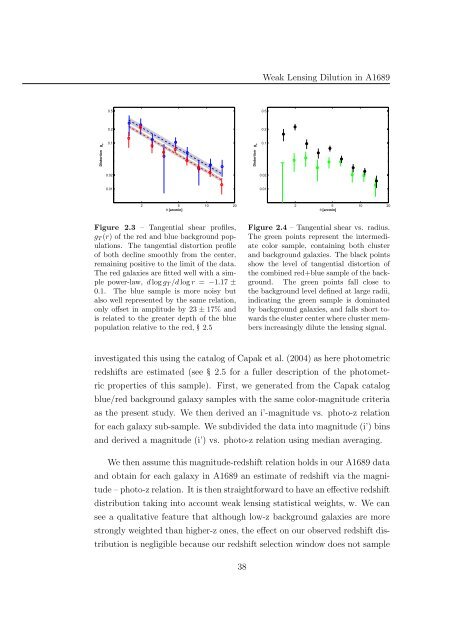 Mass and Light distributions in Clusters of Galaxies - Henry A ...