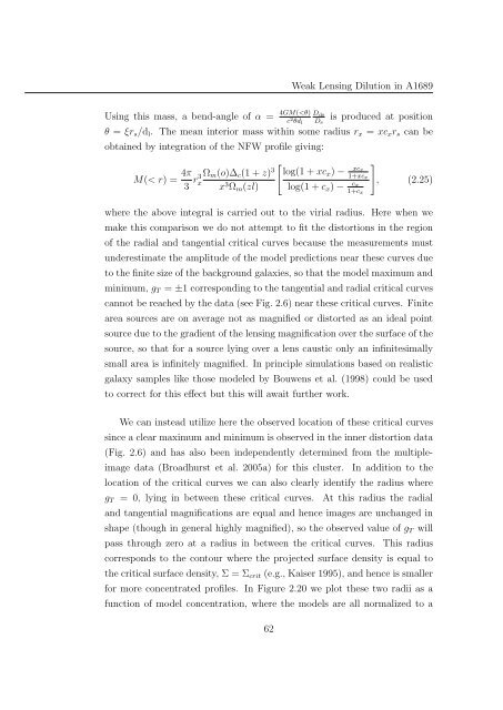 Mass and Light distributions in Clusters of Galaxies - Henry A ...