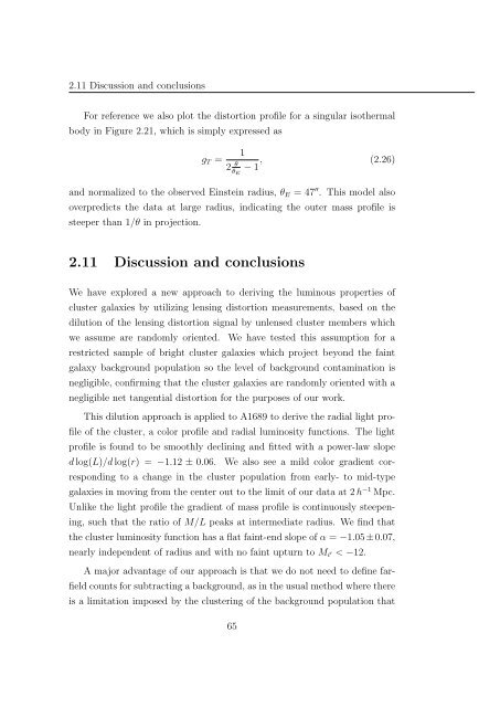 Mass and Light distributions in Clusters of Galaxies - Henry A ...