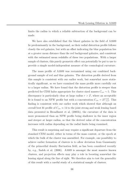 Mass and Light distributions in Clusters of Galaxies - Henry A ...