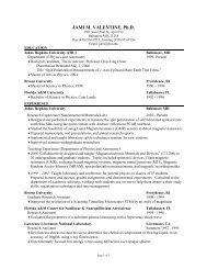 Resume - Henry A. Rowland Department of Physics & Astronomy ...