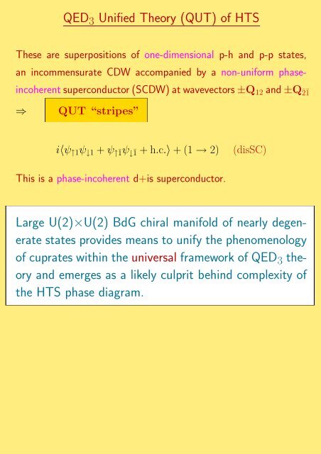 QED3 Theory of High Temperature Superconductors â¢ What is the ...