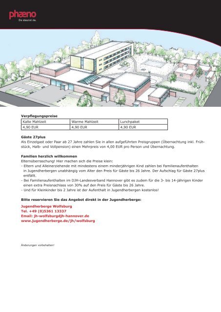 Die Jugendherberge Wolfsburg - für Schulklassen ... - Phaeno