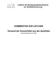 Leitlinie der Bundesapothekerkammer zur ... - pharma4u