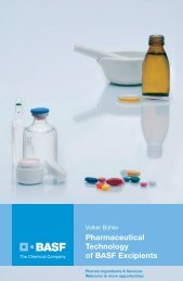 Pharmaceutical Technology of BASF Excipients