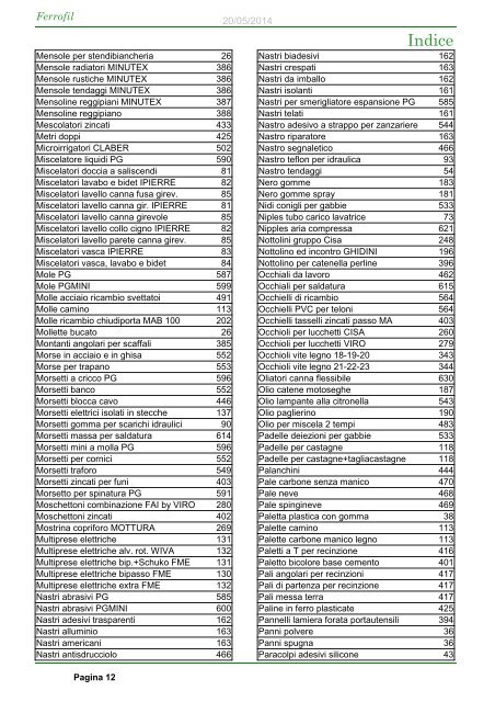 Catalogo Ferrofil 20/05/2014