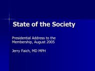 Gerald A. Faich, FISPE, Presidential Address - International Society ...