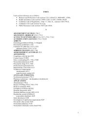 Pharmacy Law Book Index - Board of Pharmacy