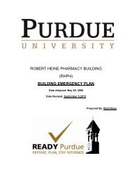 RHPH Building Emergency Plan - Purdue College of Pharmacy ...
