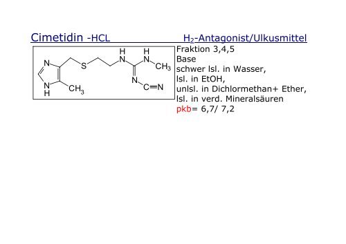 Strukturformeln fÃ¼r den Chemie III Kurs an der Uni ... - Pharmastudent