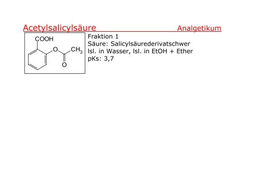 Strukturformeln fÃ¼r den Chemie III Kurs an der Uni ... - Pharmastudent