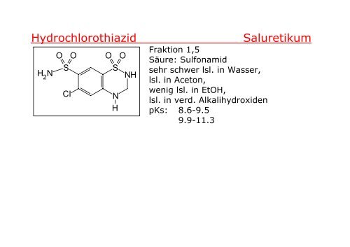 Strukturformeln fÃ¼r den Chemie III Kurs an der Uni ... - Pharmastudent